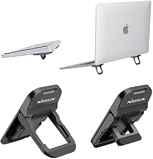 Nillkin Portable Laptop Stand Keyboard Riser, Mini Laptop Feet with Anti-slip Silicone, Invisible Adjustable Computer Kickstand for MacBook Pro/Air, HP, Lenovo, Sony, Dell, Keyboard, Tablet - Black