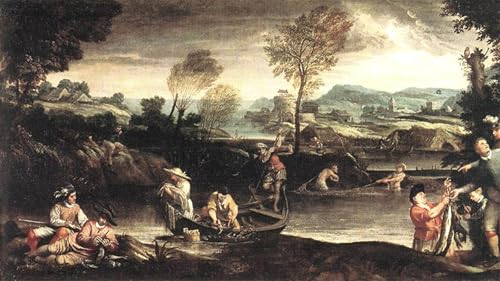 Cuadro Pintura al óleo Clásicas Pesca de Carracci para Dar Vida a Paredes Vacías 60x90