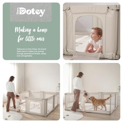 Image of Foldable Baby PlaypenWL601, Khaki (10 Panels)