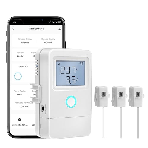 Intelligenter Stromzähler WLAN: 3 Phasig Energie Messgerät...