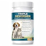 De-wormer for Cats and Dogs, Broad Spectrum Pet Wormer with Pyrantel Pamoate and Praziquantel Targets Tapeworm, Roundworm, and Hookworm, Easy Formula