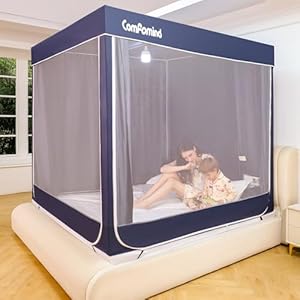 King Bed Tent for Kids Adults,King Size Canopy Bed Curtains,Mosquito net for Bed