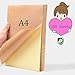 TOKERD 100 fogli Carta Etichette A4 per Stampante A4 Cart Kraft Adesivo Fogli di Carta Kraft Autoadesiva Carta stampare per Scrivere, Stampante a Getto d'Inchiostro e Stampante Laser