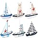 Cabilock 6 Stück Bootsmodell Mini-segeln Dekoratives Boot Spielzeugboot Bootsdekoration Nautisch Segelboot Wandkunst Schiff Kleine Segelboote Für Miniboot Seegelle Colorful MDF