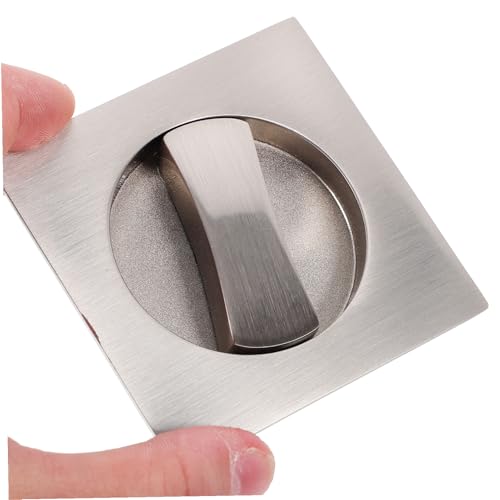 Gadpiparty 1 set Cerradura Invisible para Puerta de Bolsillo Llave Moderno Herraje de Privacidad para Puertas de Bolsillo Construcción de Metal Acabado Cepillado para Uso en Hogar miniatura 4