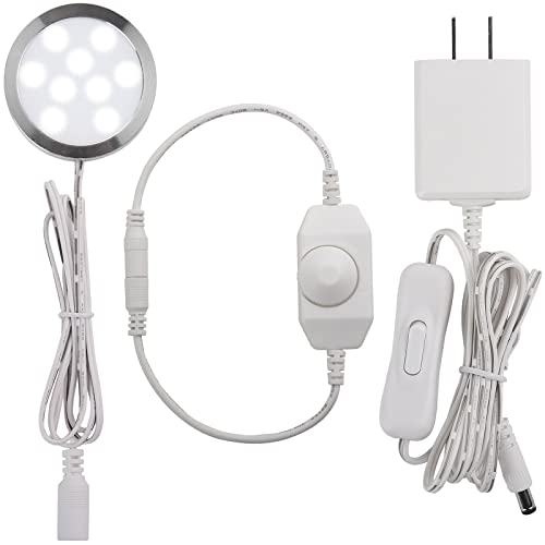 Meigour Under Cabinet Lighting, Single LED Puck Light for Kitchen Counter Cabinet Closet Accent...
