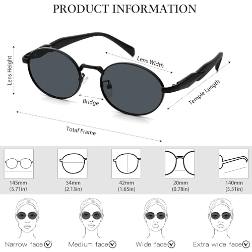 Retro Oval Sunglasses for Women, Classic Sunglasses Designer Shades Trendy UV Protection Sun Glasses4