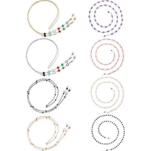 Frienda 8 Pieces Eyeglasses Chains Cover
