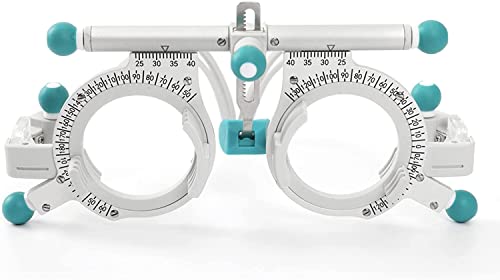 Montura de Prueba optométrica, Montura óptica Universal Ajustable con Almohadillas nasales de Silicona Suave y Patillas Ajustables para ópticos.