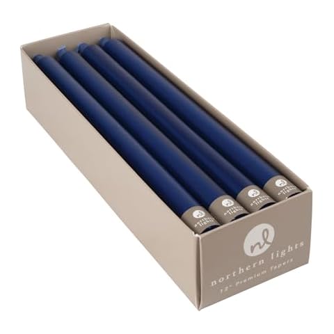Northern Lights Candles Premium Tapers 12" 12PK - Midnight Blue - 72769 Cover