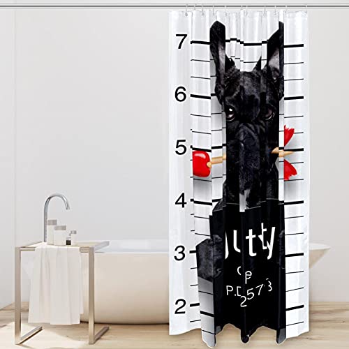 Rideau de douche imperméable contre éclaboussures bouledogue - 3
