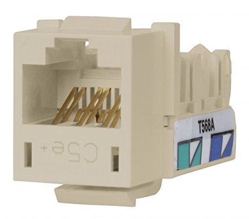 Hubbell HXJ5EOW Speedgaina Category 5e Jack, Universal, Office White