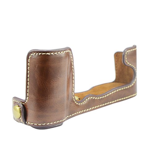 First2Savvv Leather Half Camera Case Bag Cover Base For Fujifilm X-A5 X-A10 X-A3 X-A2 Xa5 + Cleaning Cloth Xjpt-Xa5-D10 #TOP5