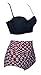 Aixy Women Vintage Swimsuits Bikinis Bathing Suits Retro High Waisted Polka Underwired,Black+Boho,2XL