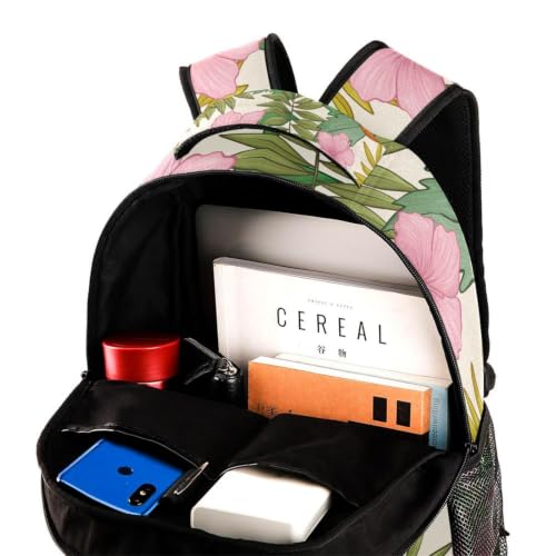 Bolsa para laptop resistente con diseño de flores para evitar el dolor de espalda 4