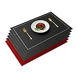 El paquete incluye: 6 manteles individuales. El tamaño de los manteles individuales es de 43 x 30 cm. (No incluye posavasos).