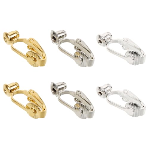 OATIPHO Lot de 6 Adaptateurs Clips pour Boucles D’Oreilles Non Percées à Clip pour Création de Bijoux DIY Accessoires Non Percées Composants