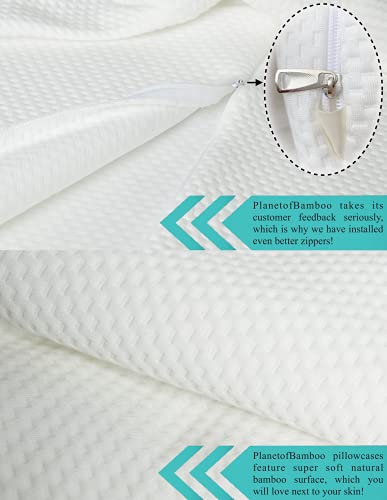 Bamboo Replacement Wedge Pillow Cover (26 X 25 X 7,5) With Zipper - Sweat-Absorbent, Moisture-Wicking, Odor-Free Wedge Pillow Case Cover – White #TOP1