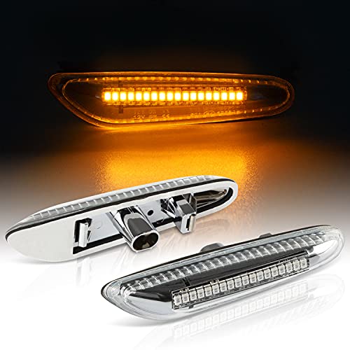 Kierunkowskaz boczny LED pasuje do BMW serii 1 | E81, E82, E87, E88 | chrom przezroczyste szk?o