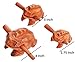 Brown Thai Percussion Instruments Wooden Frog 3 Pcs Set of 4 Inch Frog, 3 Inch Frog, 2.25 Inch Frog, Wooden Frog Musical Instrument Home Decor (Brown Color)