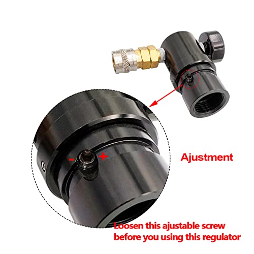rovrai GEN2 HPA Micro MR Luftregler W/US Foster Koppler W/Remote Coil Schlauch 300psi Manometer, Ausgangsdruck 40PSI-200PSI