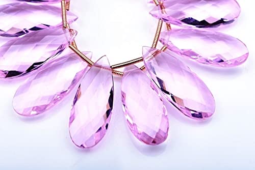 Perles briolettes morganite pour finir vos parures sans défaut d'asymétrie