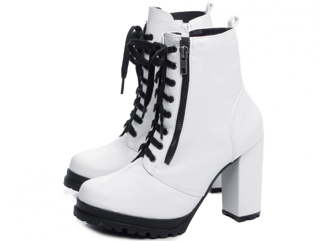 Bota Coturno Tratorada c/Ziper e Cadarço (34, Branco) em promoção! Veja a oferta e mais achadinhos de Botas 8 Hoje é o melhor dia para comprar Bota Coturno Tratorada c/Ziper e Cadarço (34, Branco) com aquele preço maroto! Promoção! Aproveite a oferta! 8