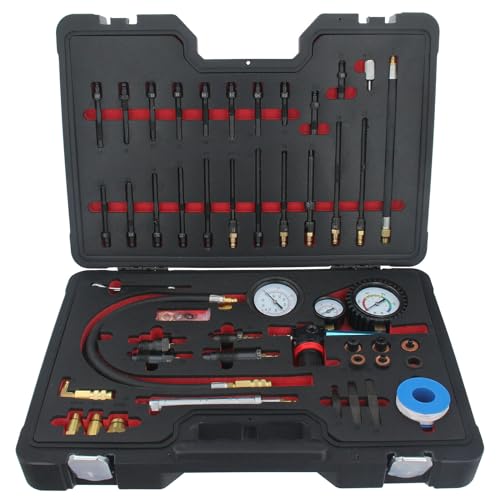 GEPCO Lot de 48 testeurs de compression et de perte de pression pour moteurs à essence et diesel compatibles avec buse de pompe Hdi TDCi 50 bar
