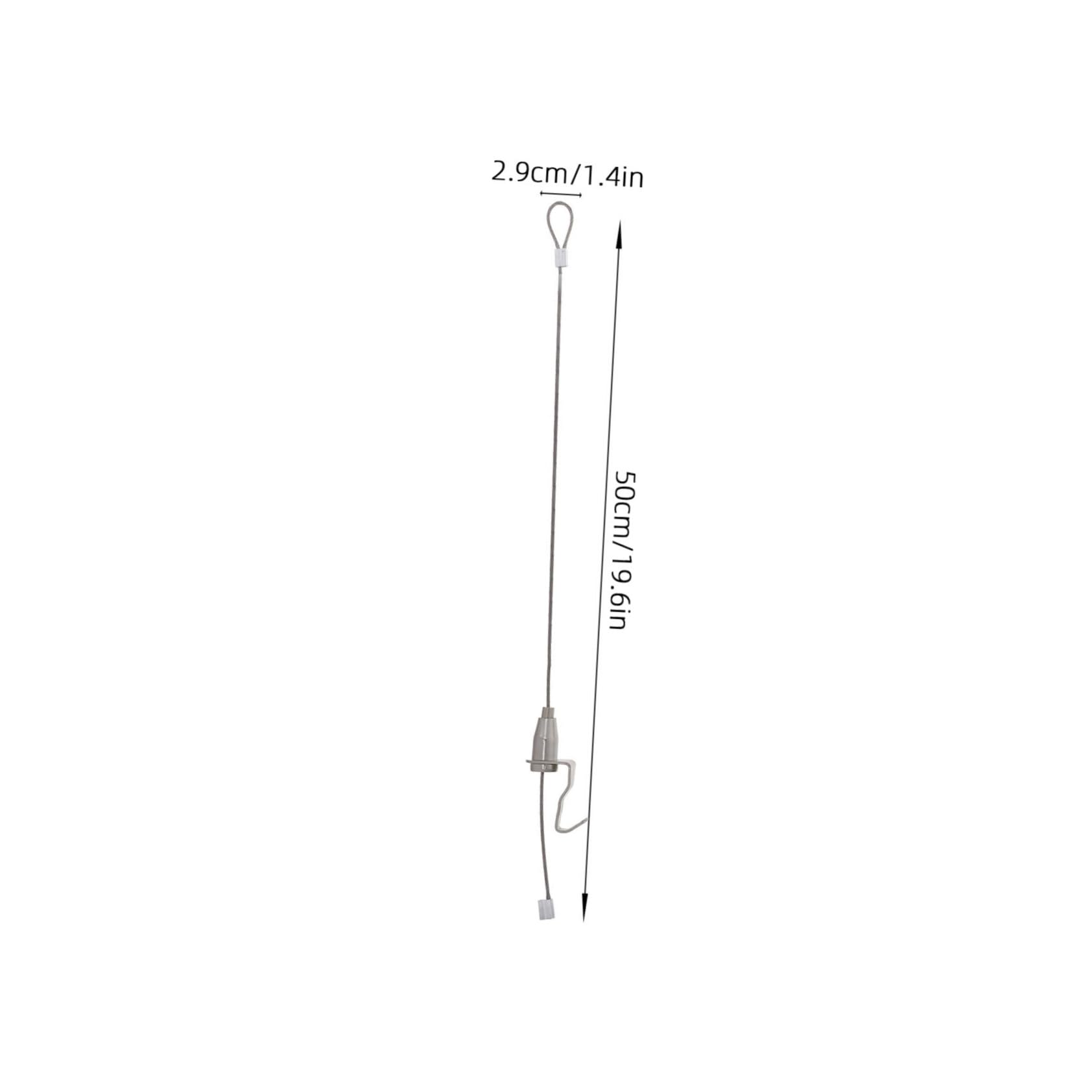 Set 10 Ganci per Appendere Quadri Regolabili in Acciaio Inossidabile Argento, Corde Lunghezza Regolabile, Facile da Installare, per Mostre D'arte e Gallerie Pubbliche