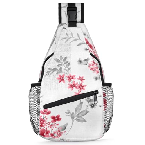 Sac à dos militaire casual à fleurs pour l'école et les sorties urbaines en bandoulière