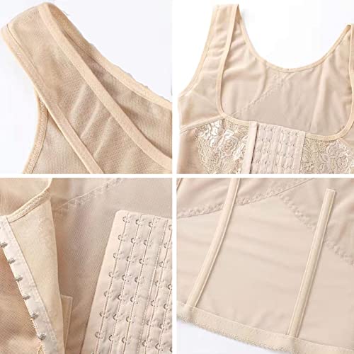 ANTIY Women's Plus Size Tops Sleeveless Posture Corrector Vest Shirts Corset Shapewear Workout Tank Top Body Shaper (Color : Black, Size : M/Medium)4