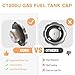 CT200U Gas Tank Fuel Tank Compatible with Coleman CT200U EX MiniBike BT200X Baja MB165 CT100U KT196 Go Kart GX160 GX200 Metal Gas Storage