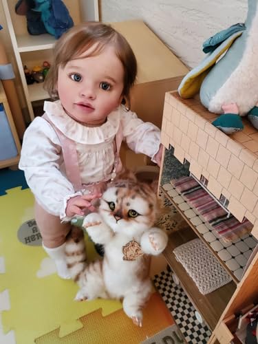 Muñeca Reborn niña realista 26 pulgadas para niñas miniatura 6