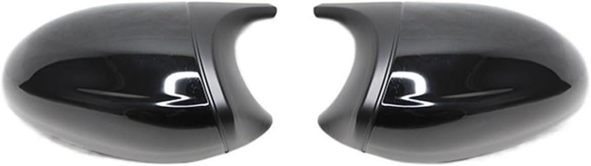 1pair Fit for BMW E87 E81 E82 E90 E91 E92 E93 Rear View Side Case Trim Car Rearview Mirror Cover Rearview Mirror Cover (Color : ABS Black-01, Size : 1)