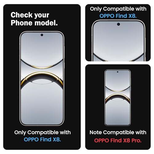 Image of ArmourPro Military Grade Gorilla Tempered Glass Screen Protector Compatible for Oppo Find X8 with Edge to Edge Coverage, Cable Protector and Easy Installation kit (6.59 Inch)