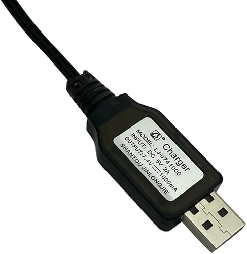 Miniatura 4 de Paquete de 3 cables de carga USB de batería LiPo de 7.4V 2S de carga rápida 1A con conector XH-3P para RC Car Truck Rock Crawler FPV Drone Avión