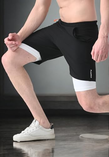 Image of Flapfit Men's 2 in 1 Quick Dry Shorts || Gym Shorts for Men Workout || Running Shorts for Men || Sports Shorts for Man