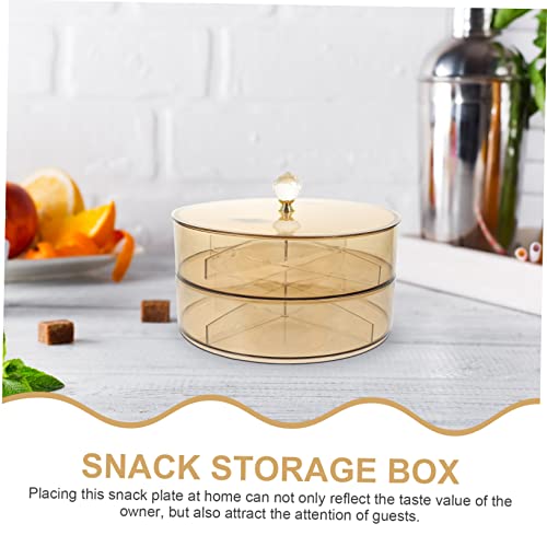 Boîte à goûter jaune HEMOTON à double couche pour la conservation des snacks et fruits secs - 6
