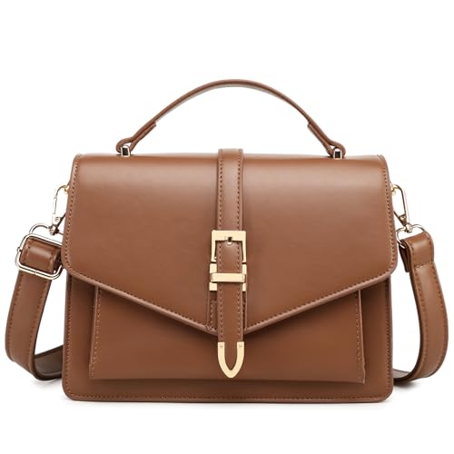 Travistar Crossbody Bags for Women - Small Cross Body Purse Leather Top-handle Handbags Trendy Shoulder Bag Satchel Purses