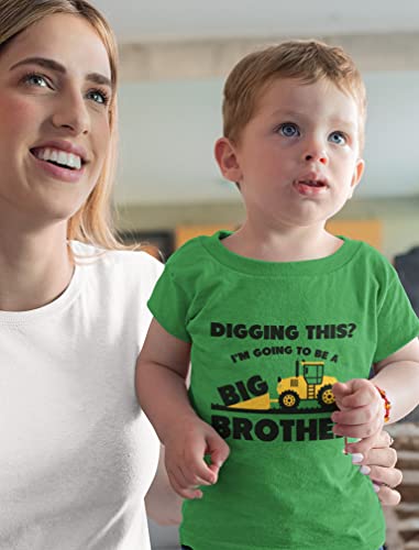 Big Brother Shirt For Toddler Pregnancy Announcements Tractor Shirts For Boys 2T Green #TOP2