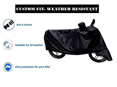 Image of Auto Hub 100% Waterproof Black Bike Body Cover for Yamaha Ray Z
