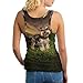 Miniature Schnauzer at Sunset Funny Women's Sports Tank Tops Workout Athletic Running Sleeveless Shirts L