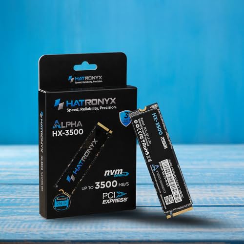 Image of Alpha HX-3500 256GB NVMe M.2 SSD 2280 | PCIe Gen 3x4 Internal SSD with Micron 3D TLC NAND | Up to 3000MB /s Read 2600MB /s Write | High Speed Storage for Gaming | 3+3 Year's Extended Warranty