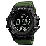Brújula digital: El estilo militar con la brújula será conveniente para todas las actividades al aire libre. Con la función de la brújula y el tiempo dual, puede usar fácil señalar la dirección precisa para usted en cualquier momento, preparado para los entusiastas de la aventura al aire libre y la dirección precisa.