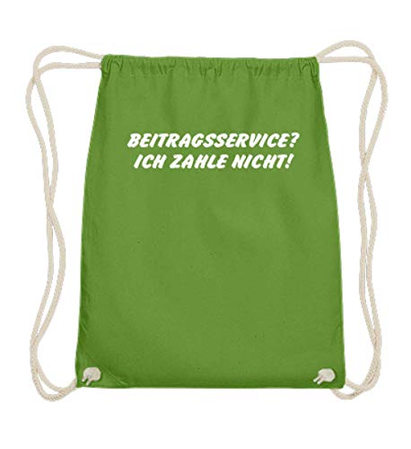 Sac de gym en coton vert citron 37x46 cm pour sport et loisirs