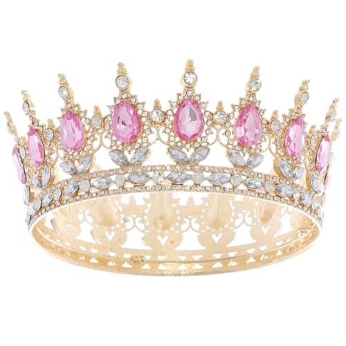 Couronne de reine d'anniversaire pour femme - Vintage - Cristal - Couronne de princesse - Couronne d'anniversaire - Diadème, standard, Alliage, 0
