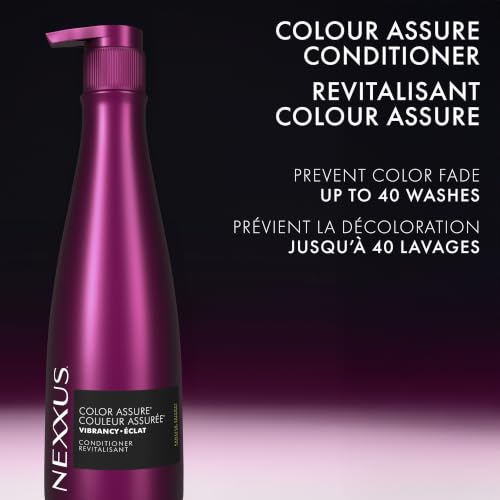 Image of Nexxus COLOR ASSURE Conditioner for Vibrancy for Color Treated Hair Powered by CHROMABOND SEALER with Citric Acid 13.5 oz