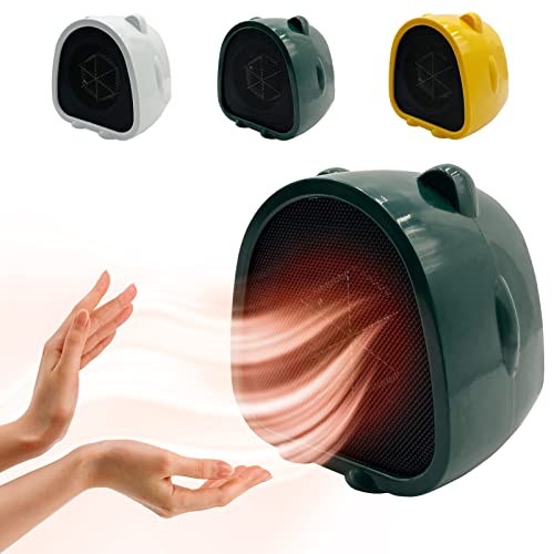 Calefactor CeráMico, Calefactor EléCtrico Silencioso, Ventilador de CalefaccióN de Aire PortáTil, Mini Calefactor EléCtrico para Interiores, Oficina, Dormitorio (Green) Cover