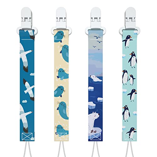 Image of Giant Cabbage Pacifier Clip, 4-Pack Pacifier Holder Clips for Boys and Girls, Binky Clips for Infant, Pacifier Leash Newborn Baby Gift, Teething Paci Clips(POLR)