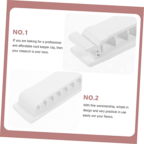 Artibetter 4 piezas Abrazaderas para cables Clip bajo escritorio para gestión adhesiva de cables miniatura 2